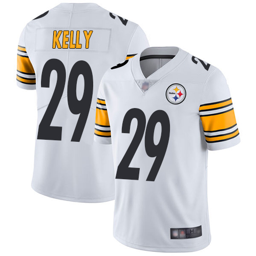 Youth Pittsburgh Steelers Football 29 Limited White Kam Kelly Road Vapor Untouchable Nike NFL Jersey